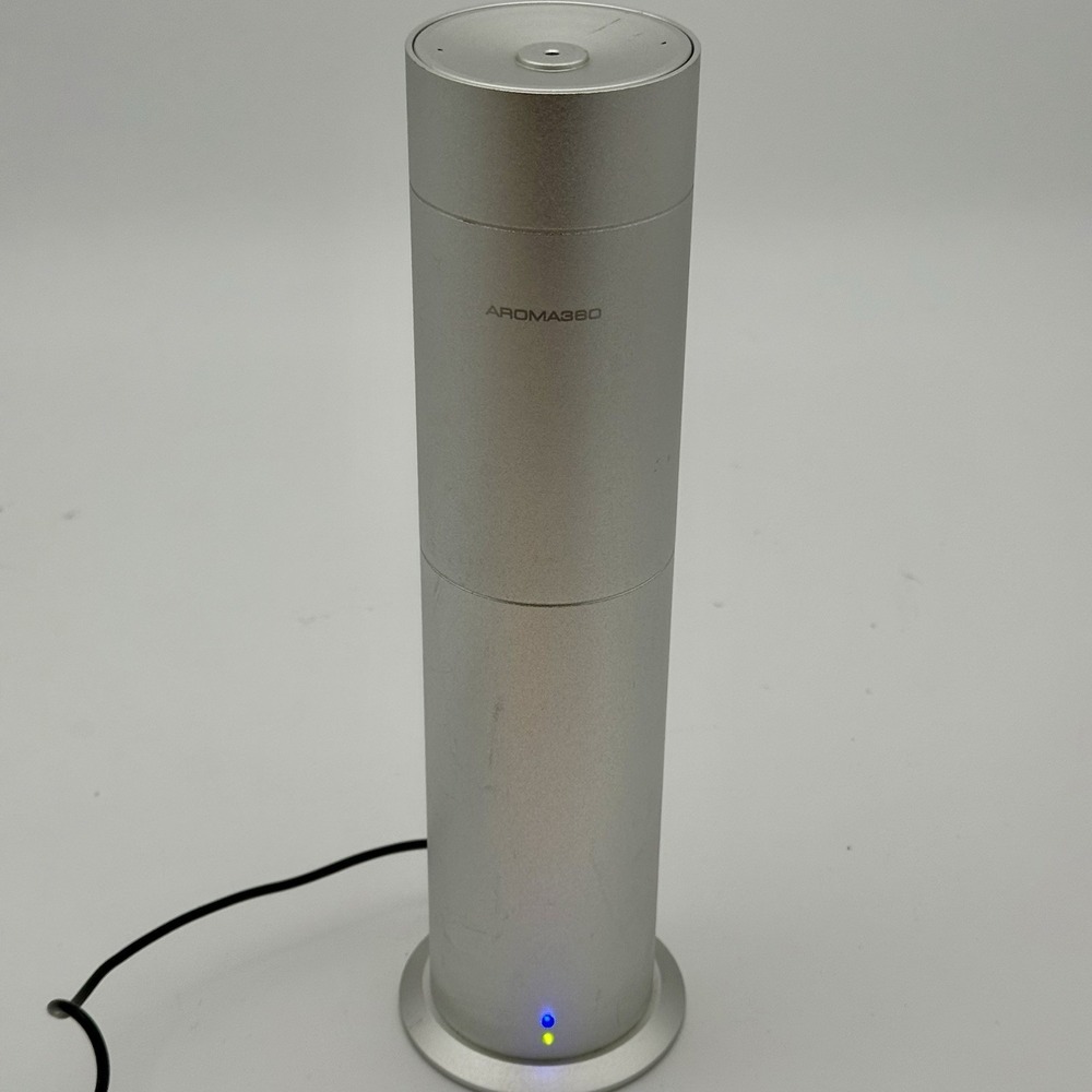 Aroma360 Mini Pro Silver Cold Air Scent Diffuser Aromatherapy w/ Power Adapter